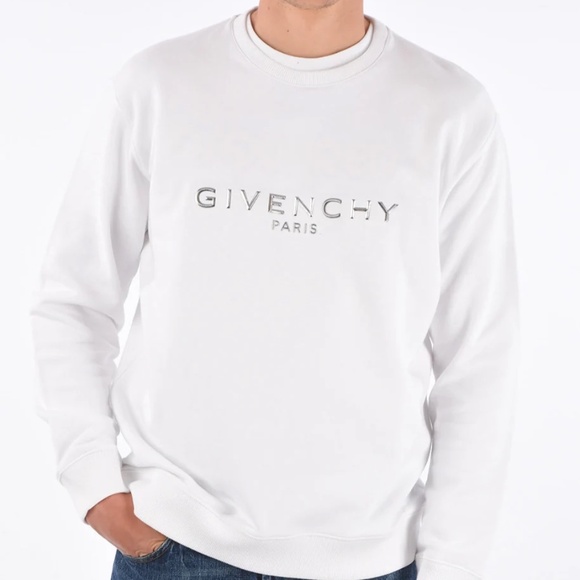 size XXL Givenchy Metallic Logo White Sweatshirt - Picture 2 of 7